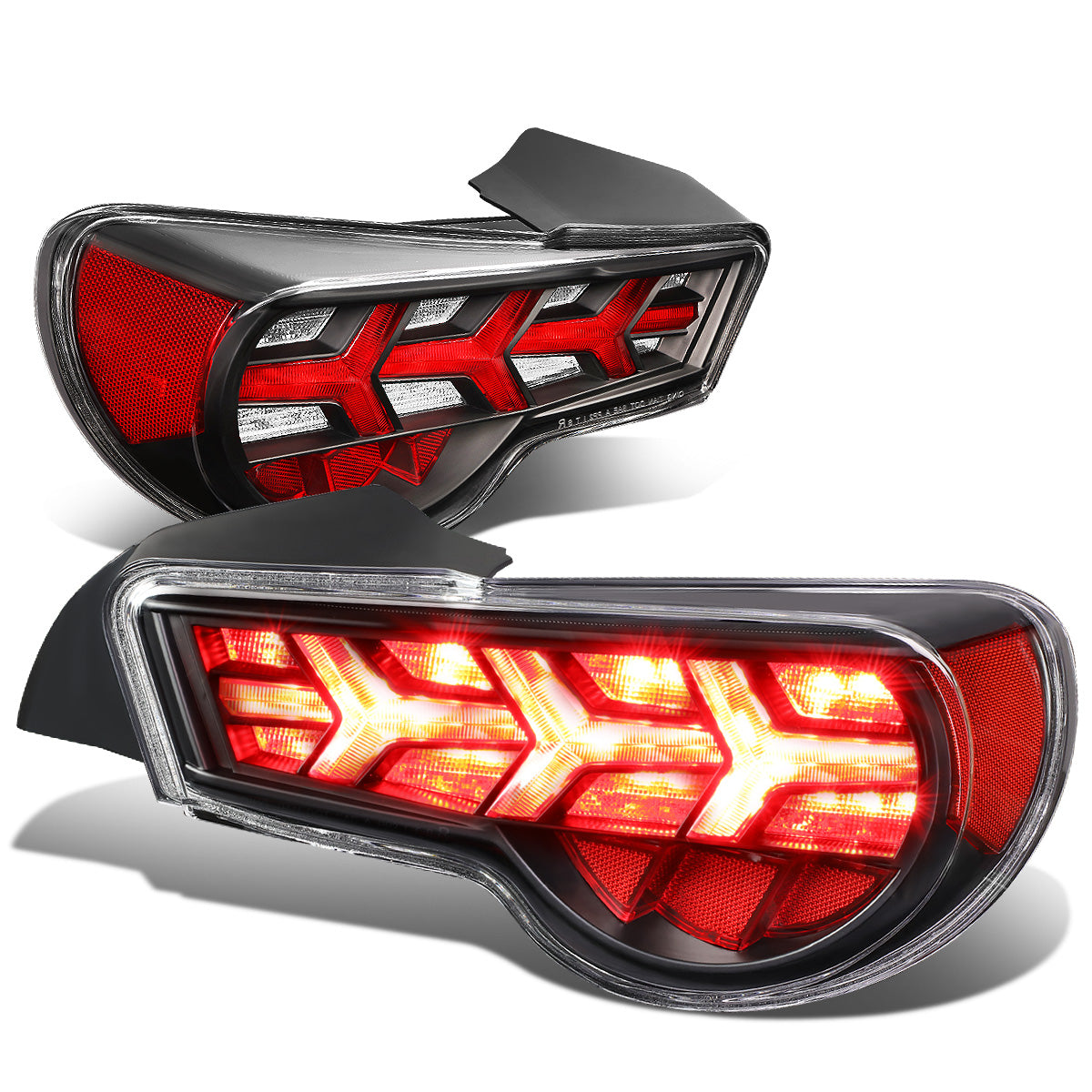 FAROS TRASEROS 13-17 SCION FRS, SUBARU BRZ - BLACK HOUSING / CLEAR LENS / CLEAR SIGNAL