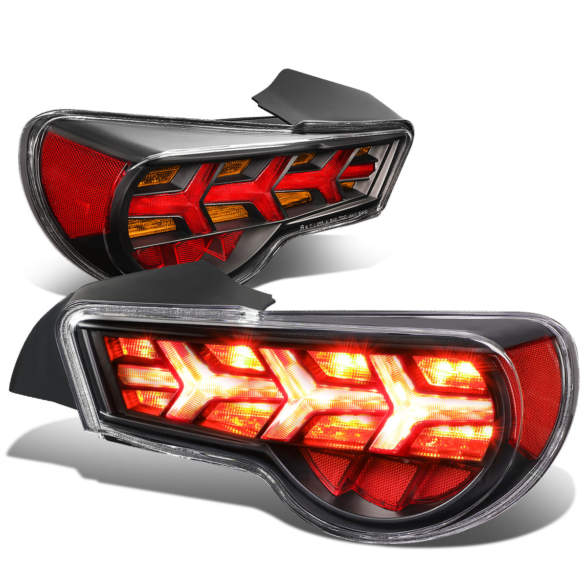 FAROS TRASEROS 13-17 SCION FRS, SUBARU BRZ - BLACK HOUSING / CLEAR LENS / AMBER SIGNAL