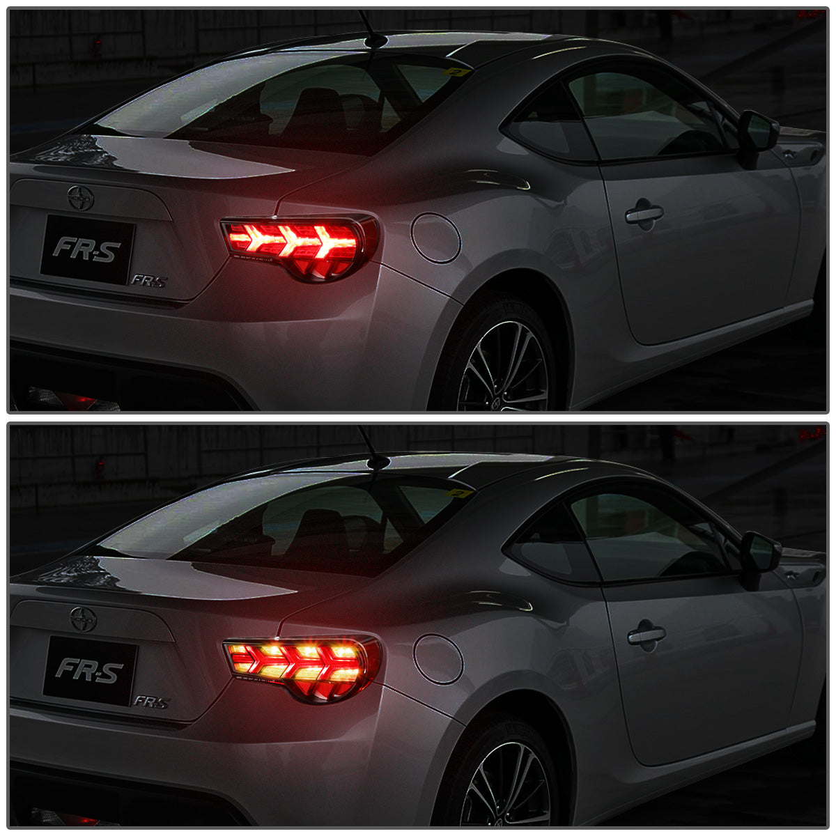 FAROS TRASEROS 13-17 SCION FRS, SUBARU BRZ - BLACK HOUSING / CLEAR LENS / AMBER SIGNAL