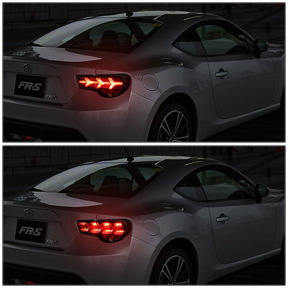FAROS TRASEROS 13-17 SCION FRS, SUBARU BRZ - BLACK HOUSING / SMOKE LENS / RED SIGNAL
