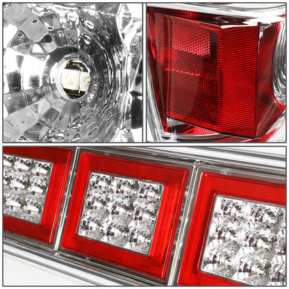 FAROS TRASEROS 87-93 FORD MUSTANG - LED - CHROME