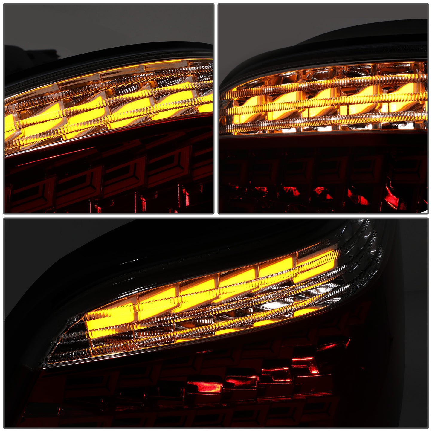 FAROS TRASEROS 04-07 BMW 525I, BMW 530I / 06-07 BMW 525XI, BMW 530XI / 04-06 BMW 545I - FITS 4-DR MODELS ONLY - OLED SEQUENTIAL - RED / CLEAR