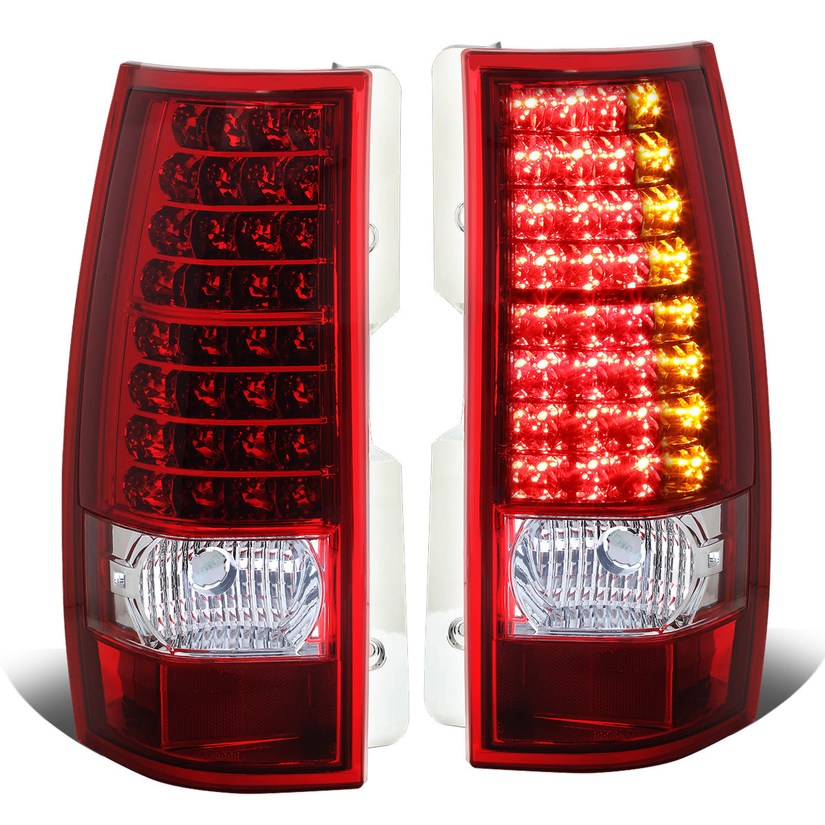FAROS TRASEROS 07-14 CHEVY SUBURBAN / TAHOE / YUKON - LED - RED / CLEAR