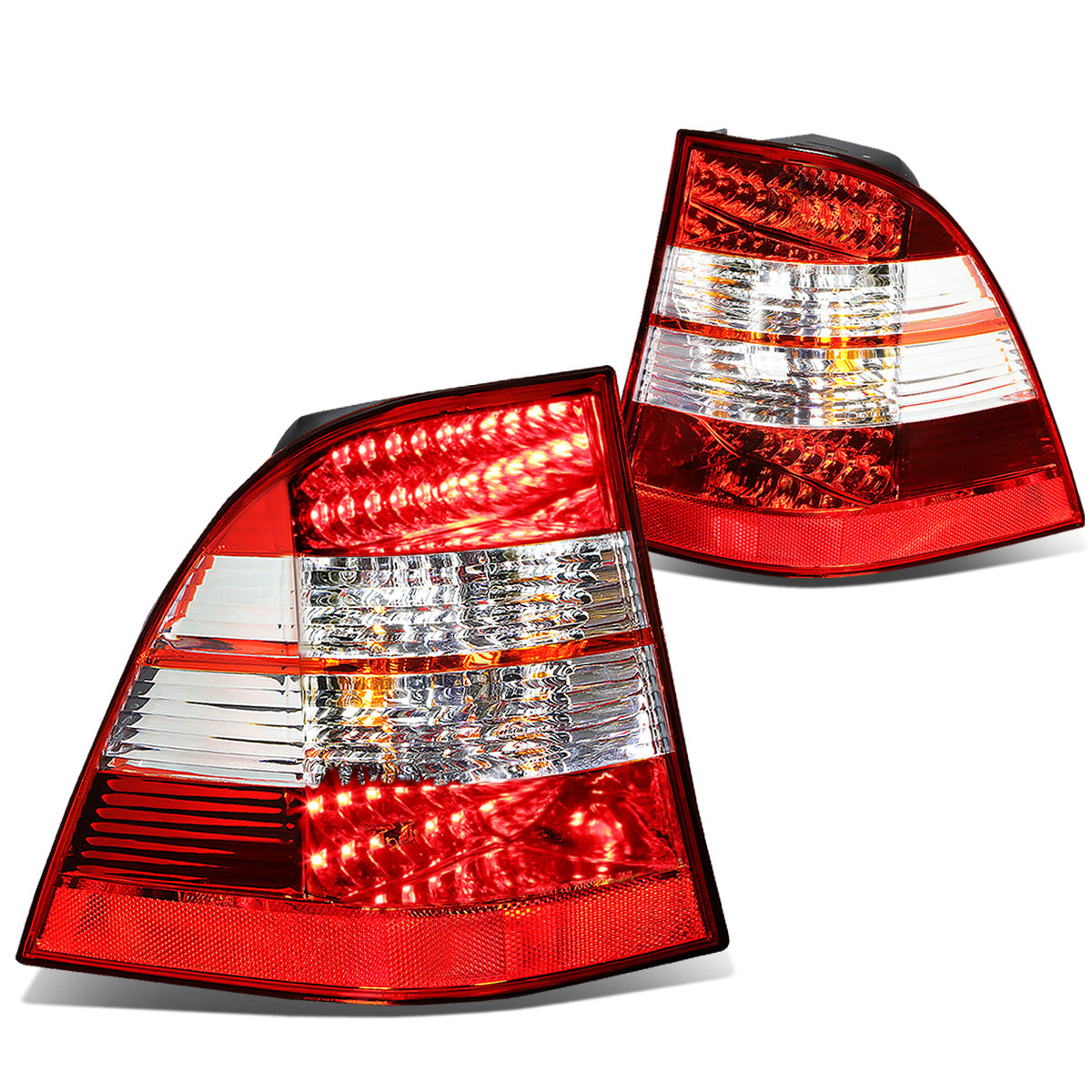 FAROS TRASEROS 98-05 MERCEDES BENZ M-CLASS W163 - LED - RED / CLEAR