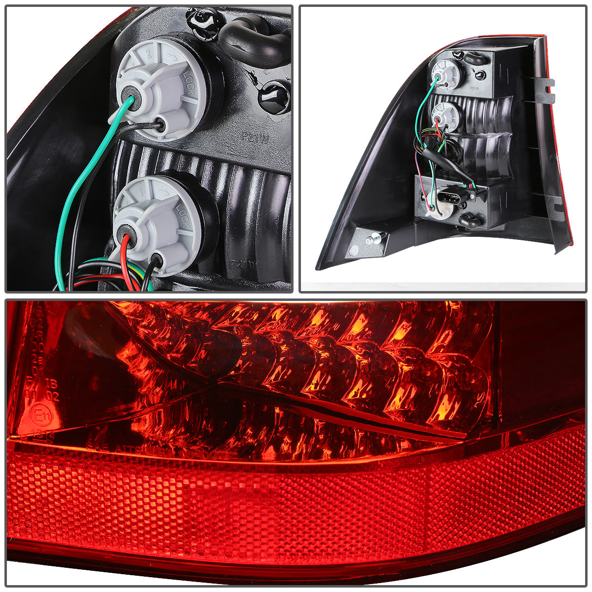FAROS TRASEROS 98-05 MERCEDES BENZ M-CLASS W163 - LED - RED / CLEAR