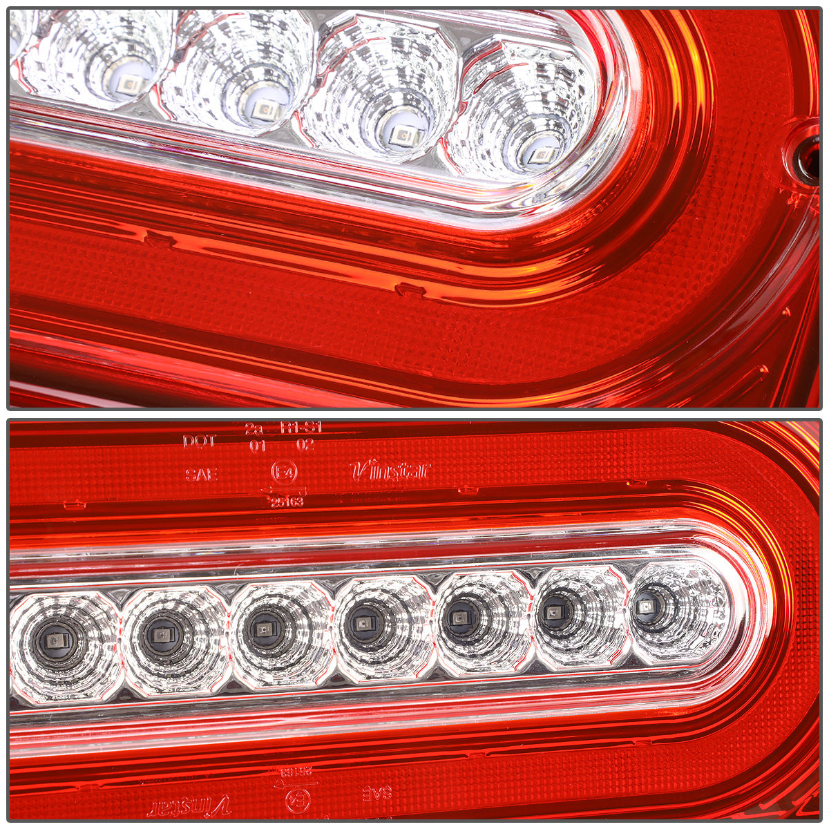 FAROS TRASEROS 99-17 MERCEDES-BENZ G-CLASS / 14-17 G63 AMG - LED - RED / CLEAR