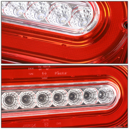 FAROS TRASEROS 99-17 MERCEDES-BENZ G-CLASS / 14-17 G63 AMG - LED - RED / CLEAR