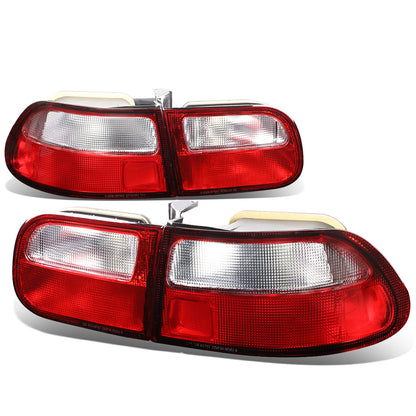 FAROS TRASEROS 92-95 HONDA CIVIC 2/3-DOOR - RED / CLEAR