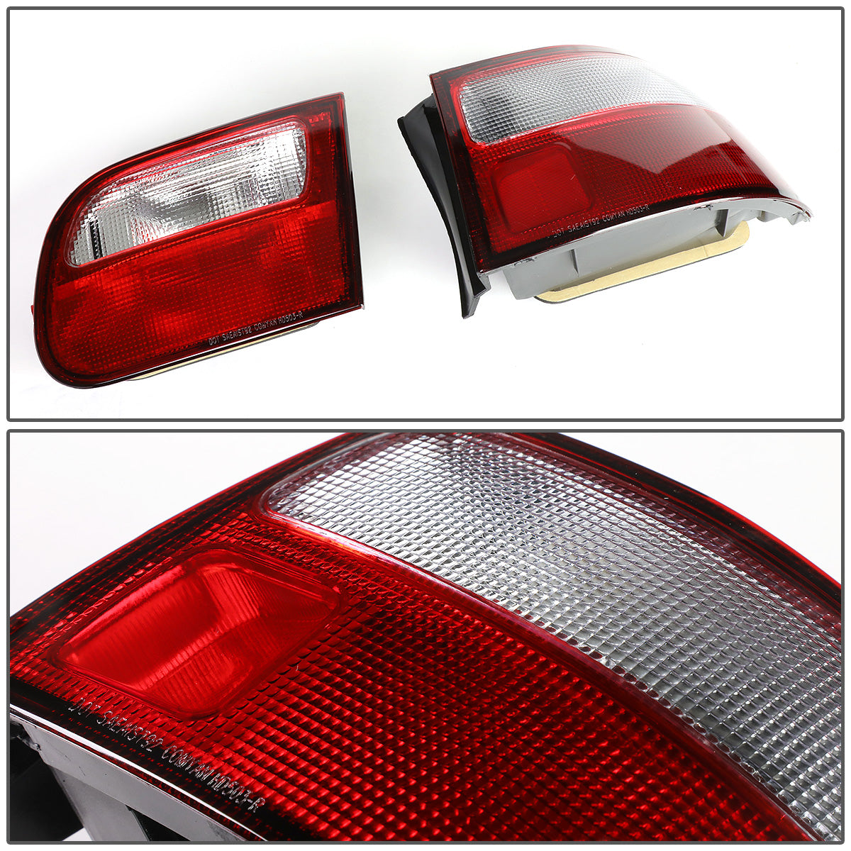 FAROS TRASEROS 92-95 HONDA CIVIC 2/3-DOOR - RED / CLEAR