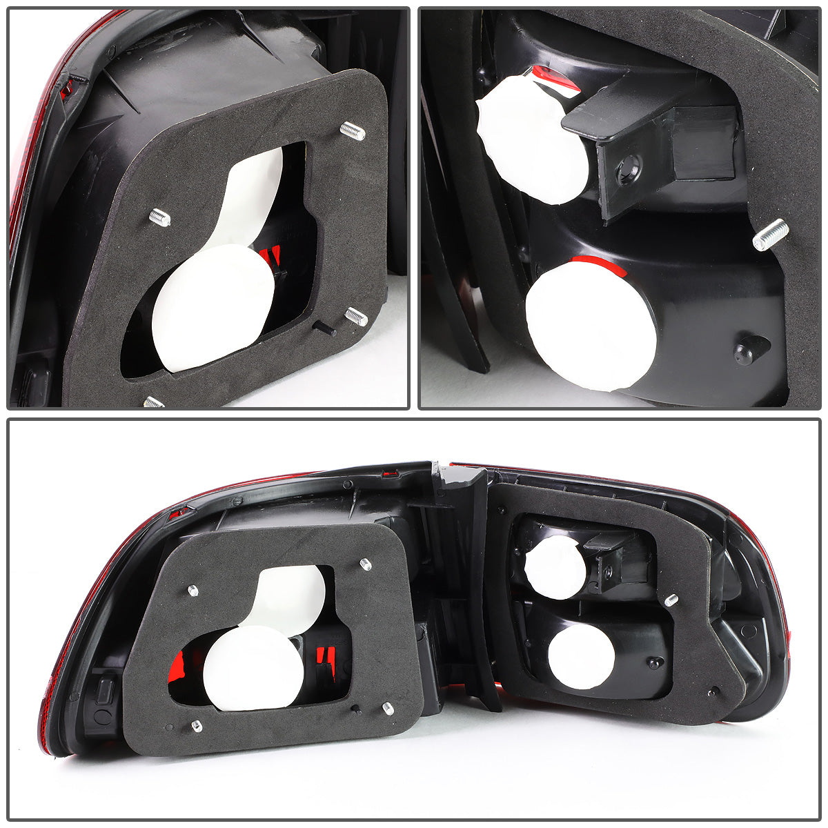 FAROS TRASEROS 92-95 HONDA CIVIC 2/3-DOOR - RED / CLEAR
