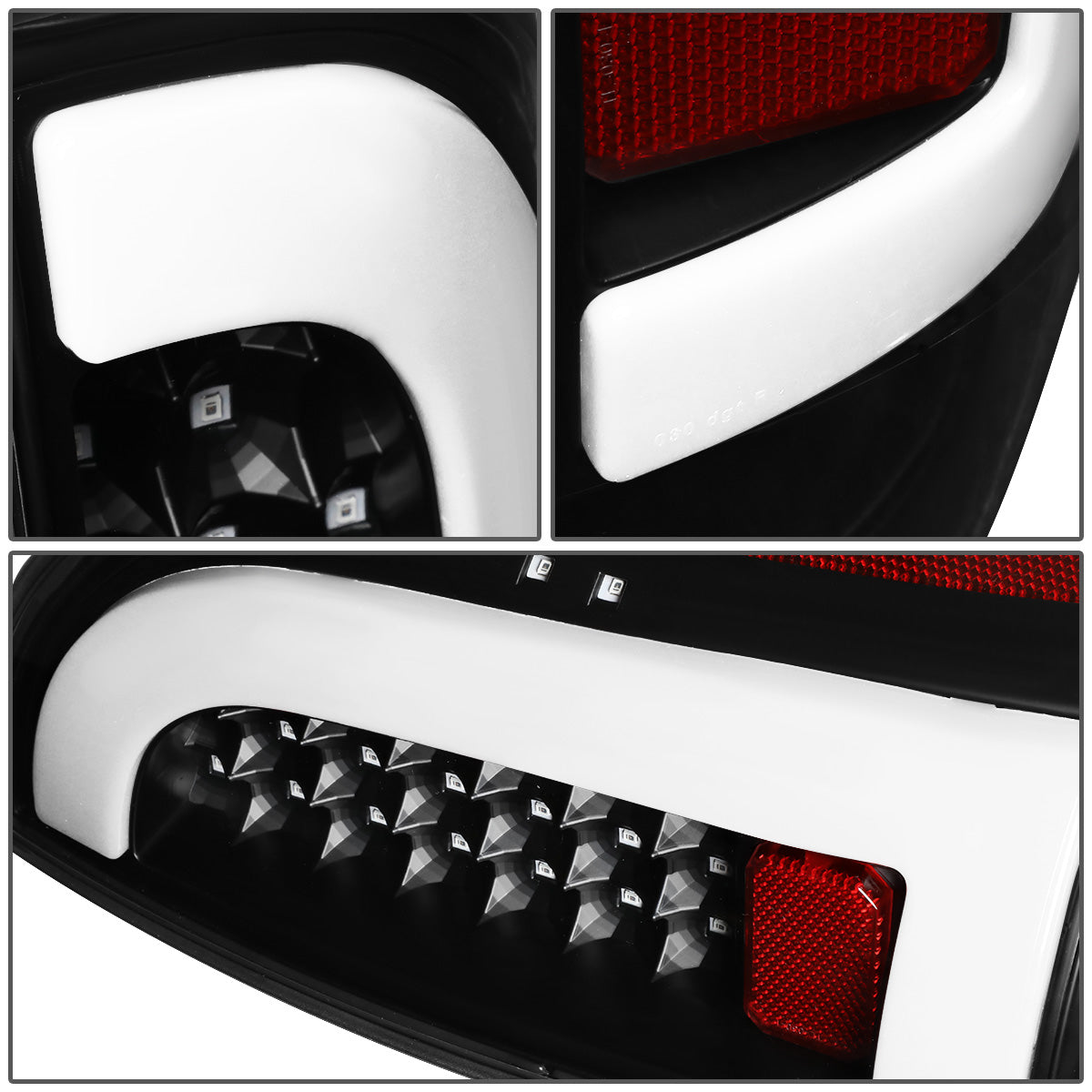 FAROS TRASEROS 05-15 TOYOTA TACOMA - L-BAR - 3D - LED - BLACK / CLEAR