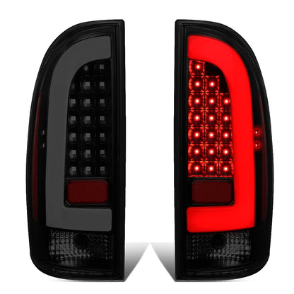 FAROS TRASEROS 05-15 TOYOTA TACOMA - L-BAR - 3D - LED - BLACK / SMOKE