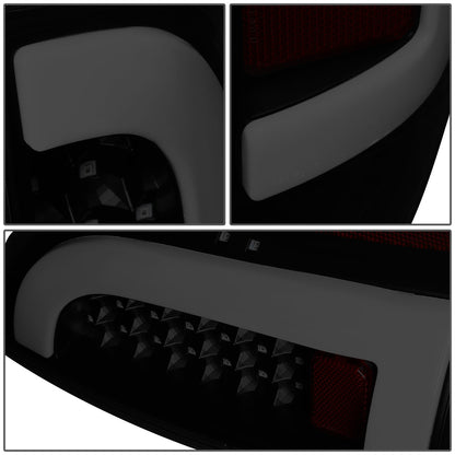 FAROS TRASEROS 05-15 TOYOTA TACOMA - L-BAR - 3D - LED - BLACK / SMOKE