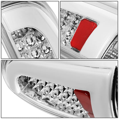 FAROS TRASEROS 05-15 TOYOTA TACOMA - L-BAR - 3D - LED - CHROME / CLEAR