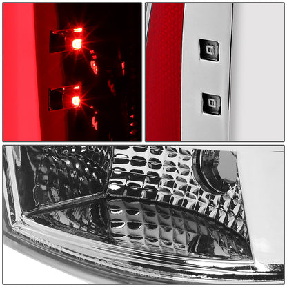 FAROS TRASEROS 05-15 TOYOTA TACOMA - L-BAR - 3D - LED - CHROME / CLEAR