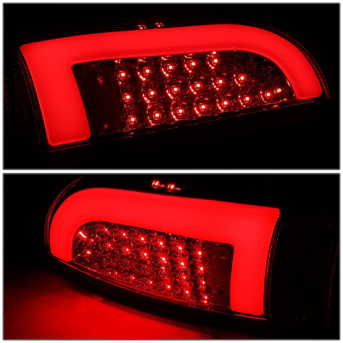 FAROS TRASEROS 05-15 TOYOTA TACOMA - L-BAR - 3D - LED - CHROME / RED