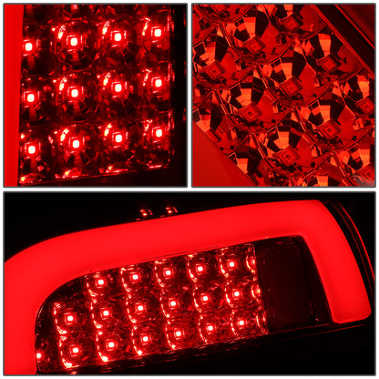 FAROS TRASEROS 05-15 TOYOTA TACOMA - L-BAR - 3D - LED - CHROME / RED