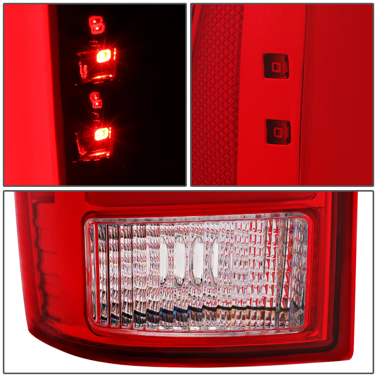 FAROS TRASEROS 05-15 TOYOTA TACOMA - L-BAR - 3D - LED - CHROME / RED