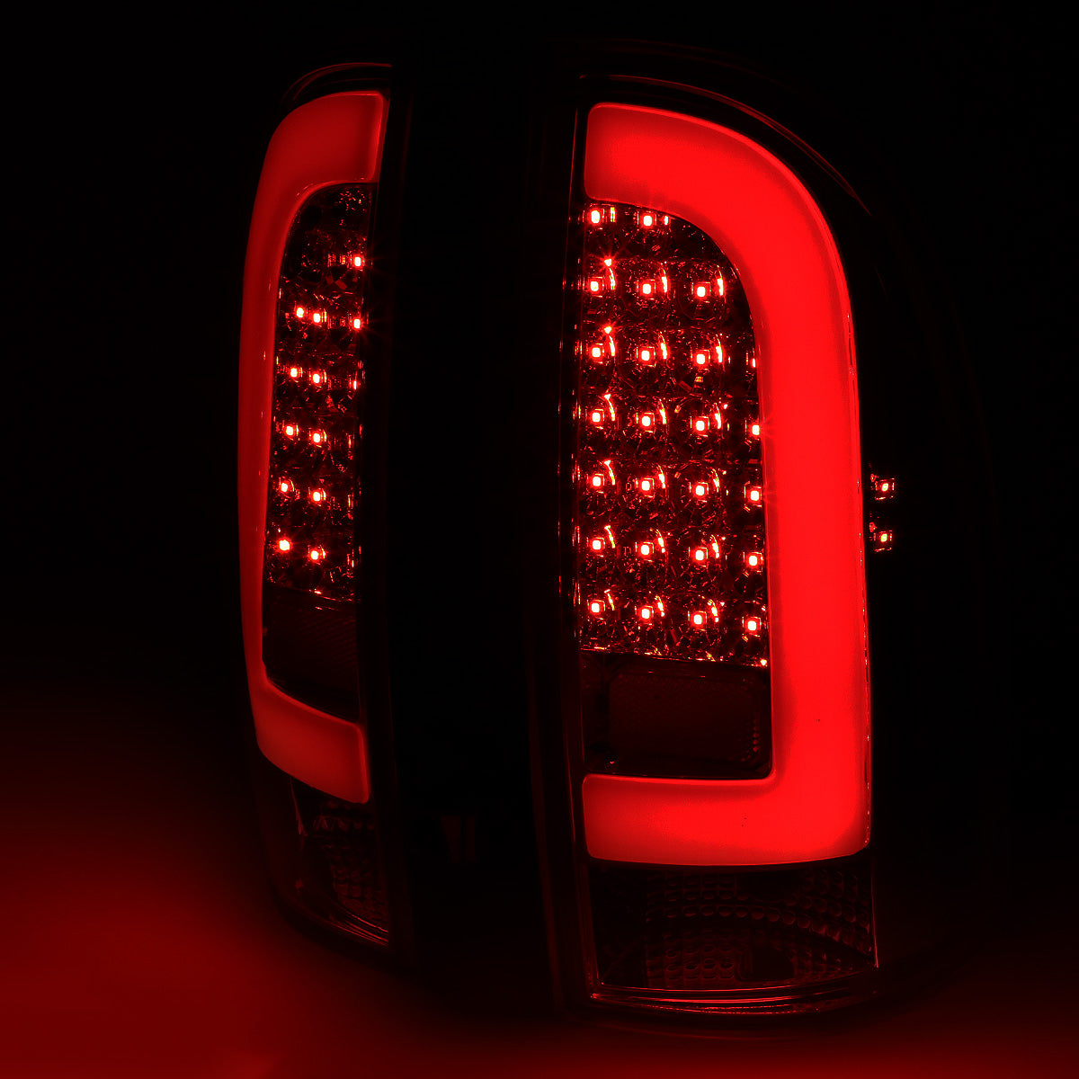 FAROS TRASEROS 05-15 TOYOTA TACOMA - L-BAR - 3D - LED - CHROME / SMOKE
