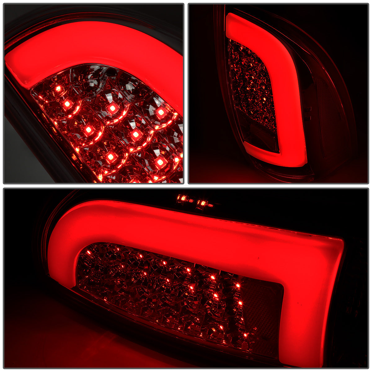 FAROS TRASEROS 05-15 TOYOTA TACOMA - L-BAR - 3D - LED - CHROME / SMOKE