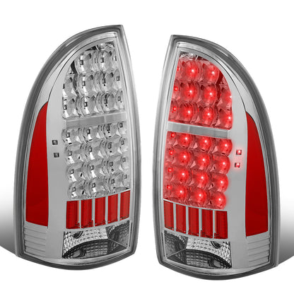 FAROS TRASEROS 05-15 TOYOTA TACOMA - LED - CHROME / CLEAR