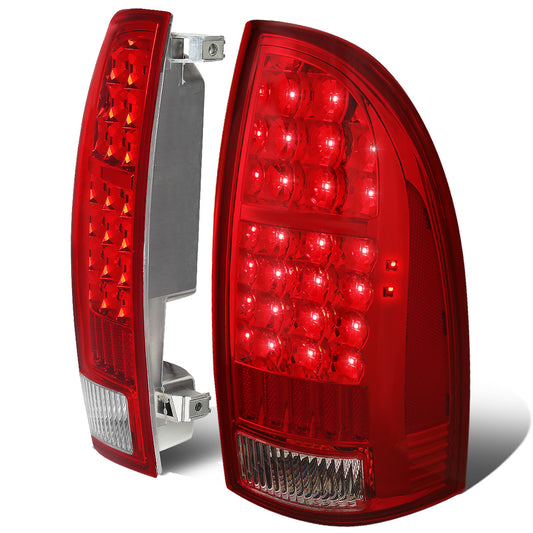 FAROS TRASEROS 05-15 TOYOTA TACOMA - LED - CHROME / RED