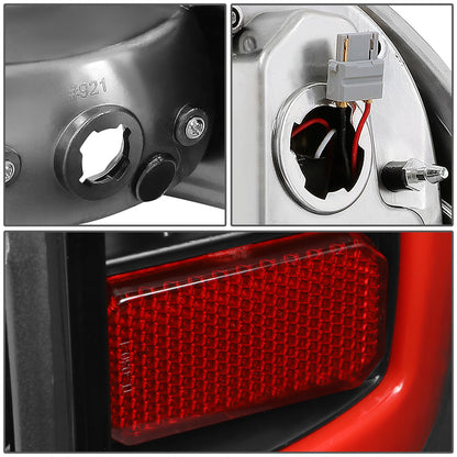 FAROS TRASEROS 05-15 TOYOTA TACOMA - RED L-BAR - 3D - LED - BLACK / CLEAR