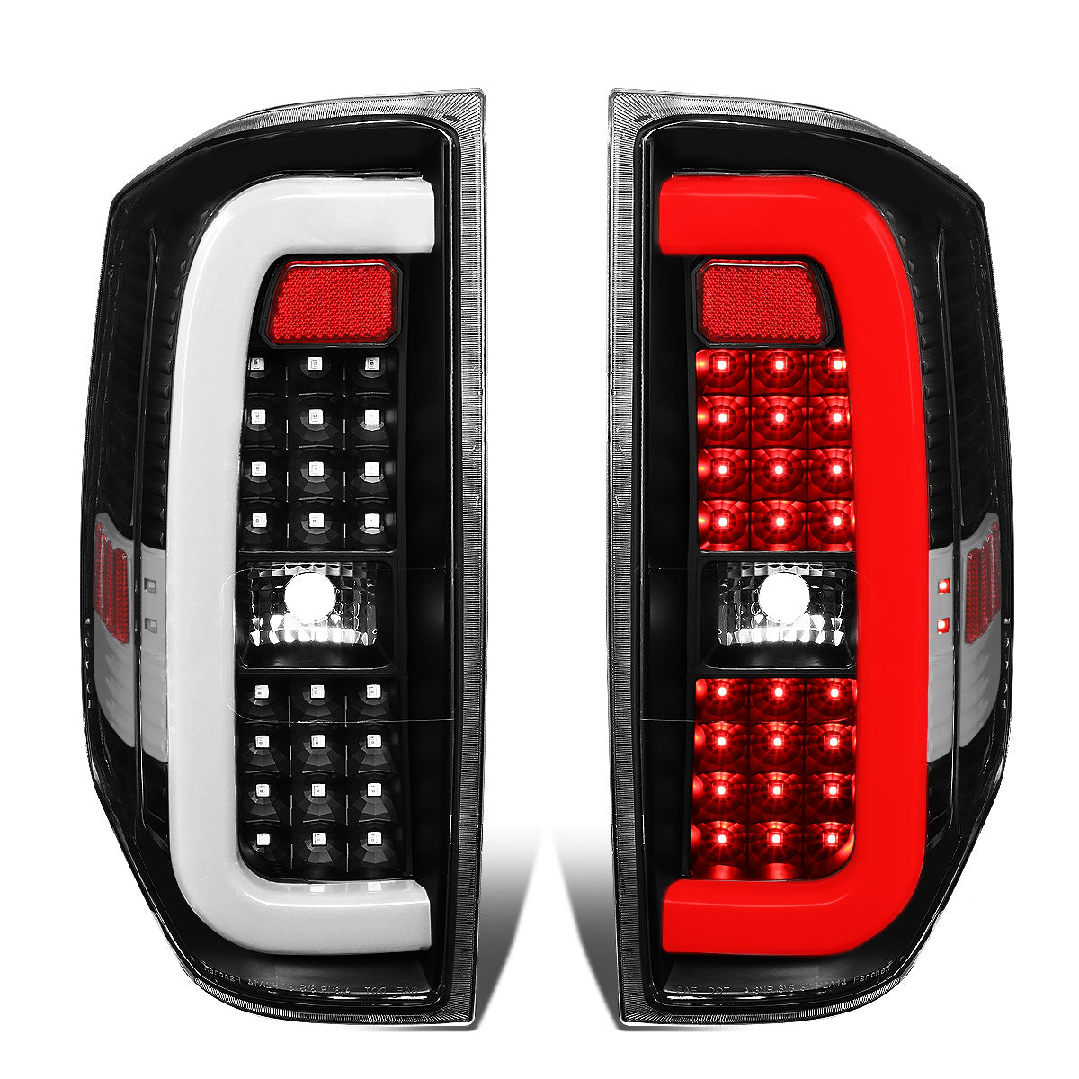 FAROS TRASEROS 14-18 TOYOTA TUNDRA - TUBE BAR - 3D - LED - BLACK / CLEAR