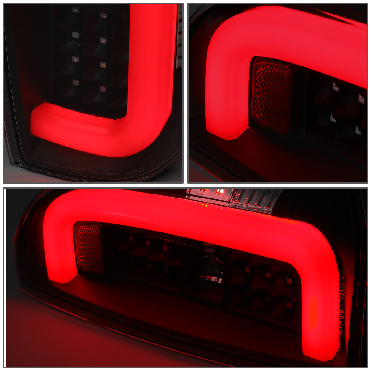 FAROS TRASEROS 14-18 TOYOTA TUNDRA - TUBE BAR - 3D - LED - BLACK / CLEAR