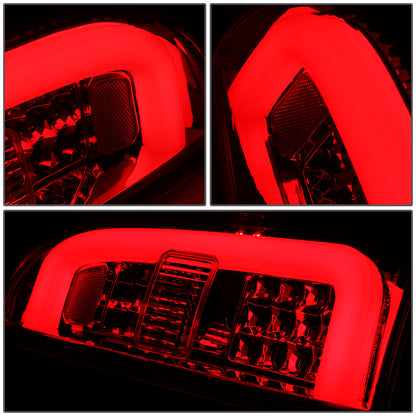 FAROS TRASEROS 14-18 TOYOTA TUNDRA - TUBE BAR - 3D - LED - CHROME / RED