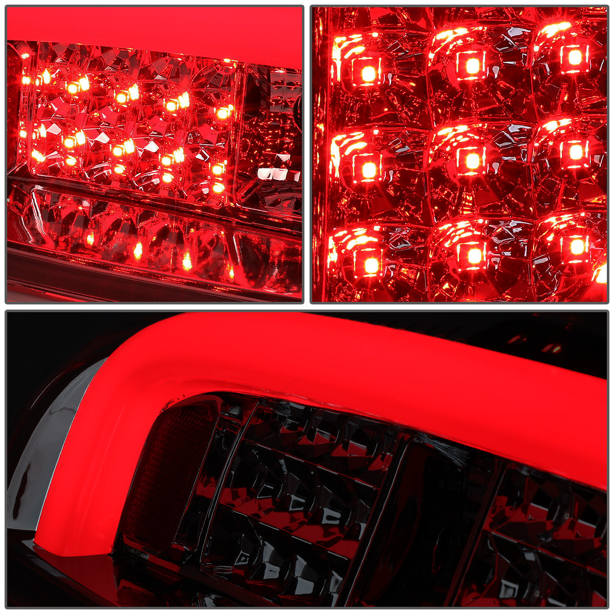 FAROS TRASEROS 14-18 TOYOTA TUNDRA - TUBE BAR - 3D - LED - CHROME / SMOKE