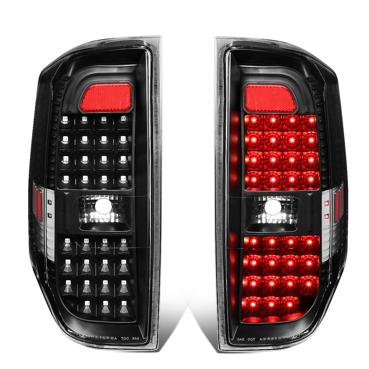 FAROS TRASEROS 14-18 TOYOTA TUNDRA - FULL LED - BLACK / CLEAR
