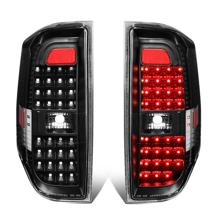 FAROS TRASEROS 14-18 TOYOTA TUNDRA - FULL LED - BLACK / CLEAR