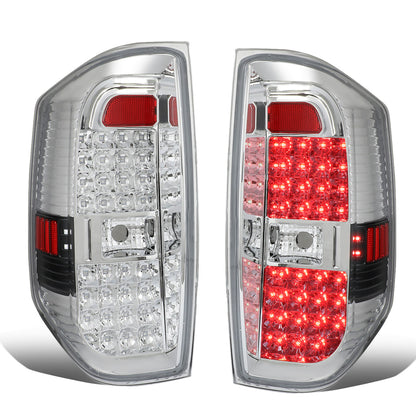 FAROS TRASEROS 14-18 TOYOTA TUNDRA - FULL LED - CHROME / CLEAR