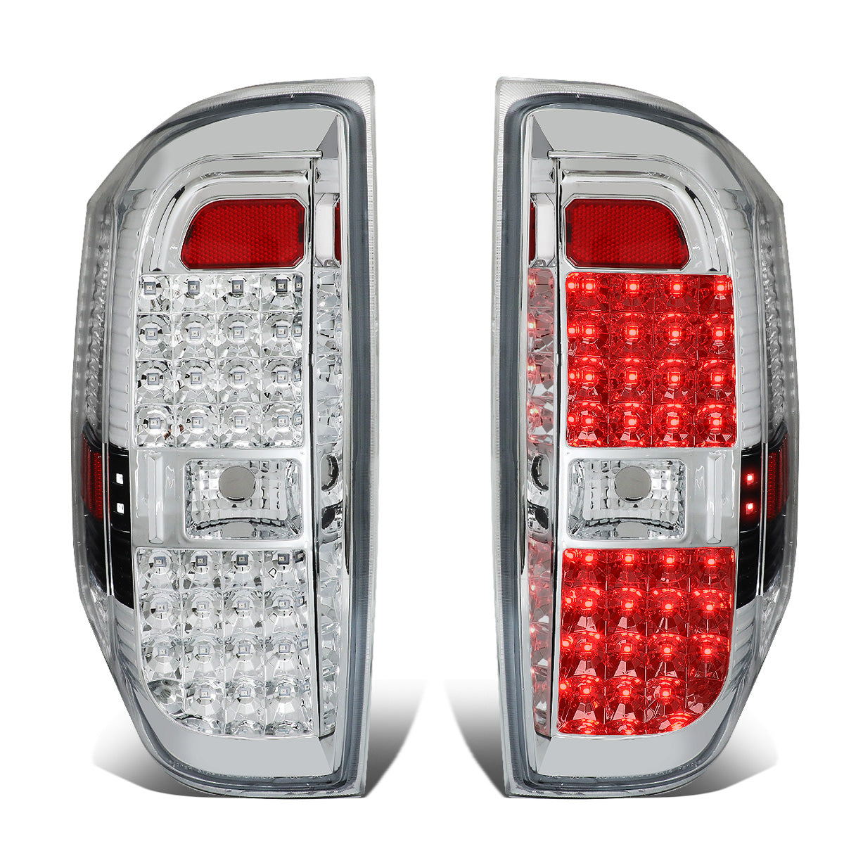 FAROS TRASEROS 14-18 TOYOTA TUNDRA - FULL LED - CHROME / CLEAR