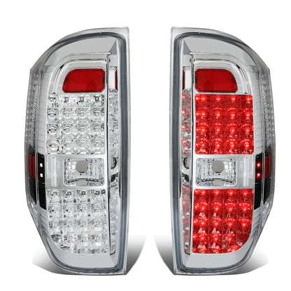 FAROS TRASEROS 14-18 TOYOTA TUNDRA - FULL LED - CHROME / CLEAR