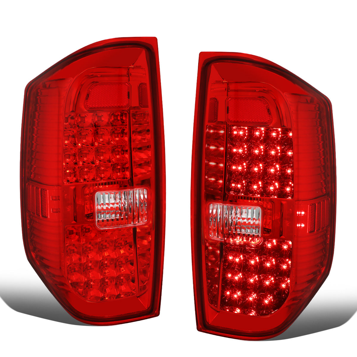 FAROS TRASEROS 14-18 TOYOTA TUNDRA - FULL LED - CHROME / RED