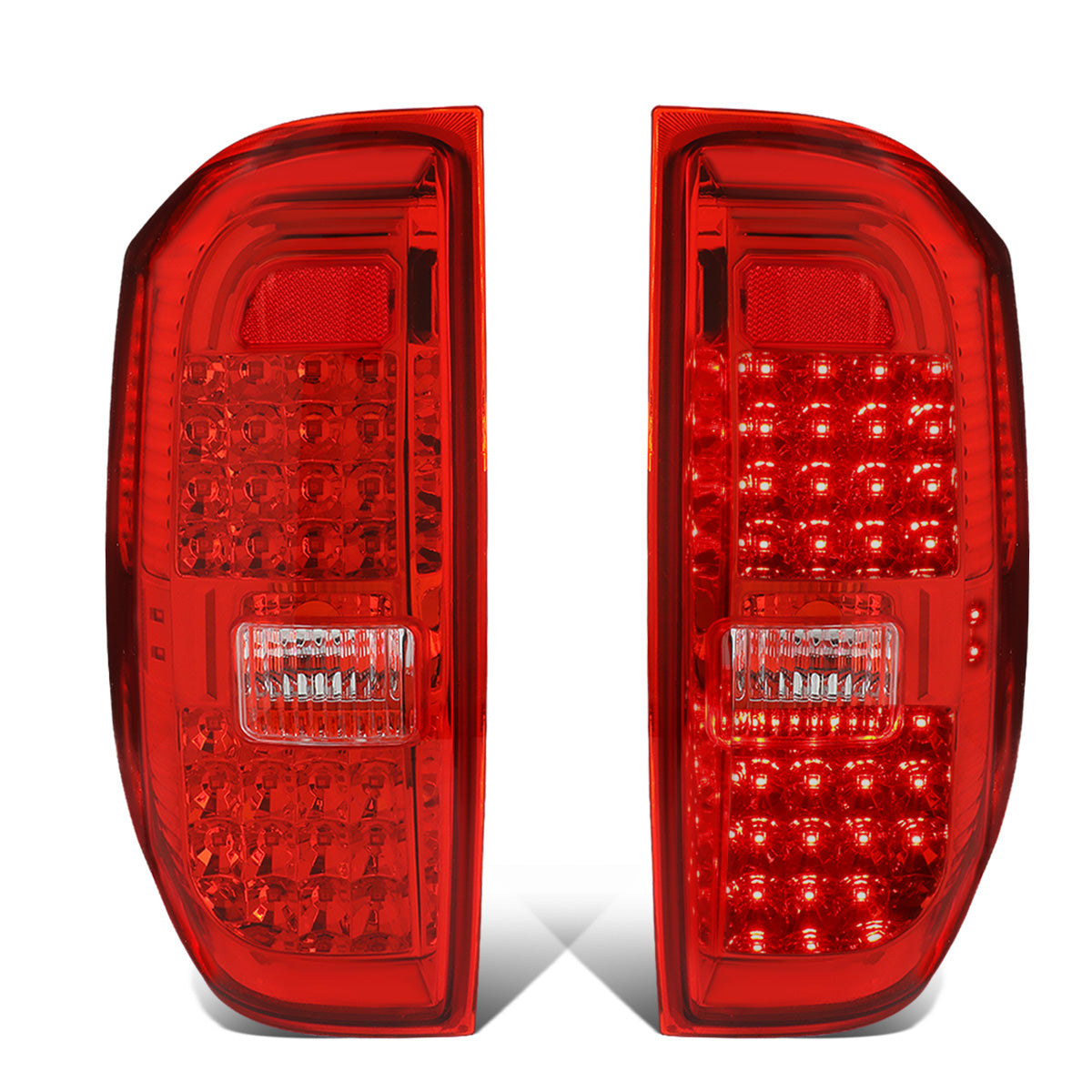 FAROS TRASEROS 14-18 TOYOTA TUNDRA - FULL LED - CHROME / RED