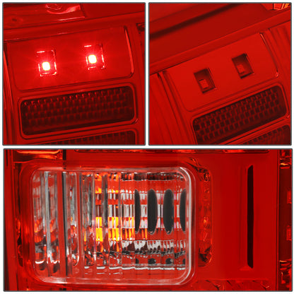 FAROS TRASEROS 14-18 TOYOTA TUNDRA - FULL LED - CHROME / RED