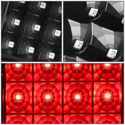 FAROS TRASEROS 14-18 TOYOTA TUNDRA - TUBE BAR - 3D - RED LED - BLACK / CLEAR