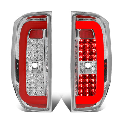 FAROS TRASEROS 14-18 TOYOTA TUNDRA - TUBE BAR - 3D - RED LED - CHROME / CLEAR