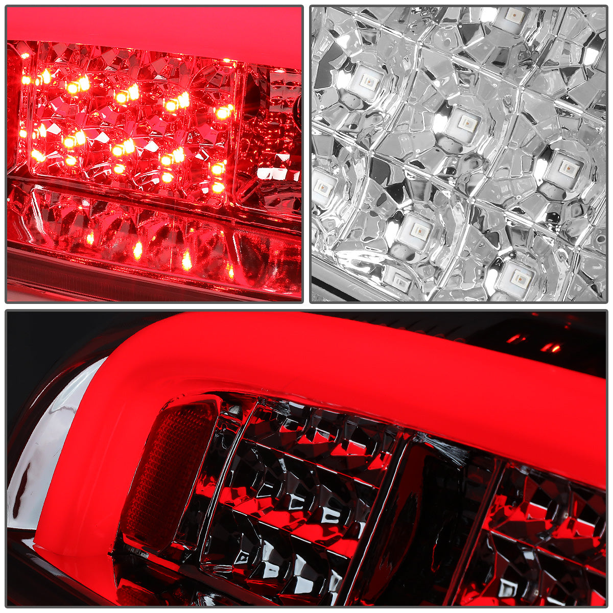 FAROS TRASEROS 14-18 TOYOTA TUNDRA - TUBE BAR - 3D - RED LED - CHROME / CLEAR