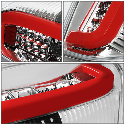 FAROS TRASEROS 14-18 TOYOTA TUNDRA - TUBE BAR - 3D - RED LED - CHROME / CLEAR
