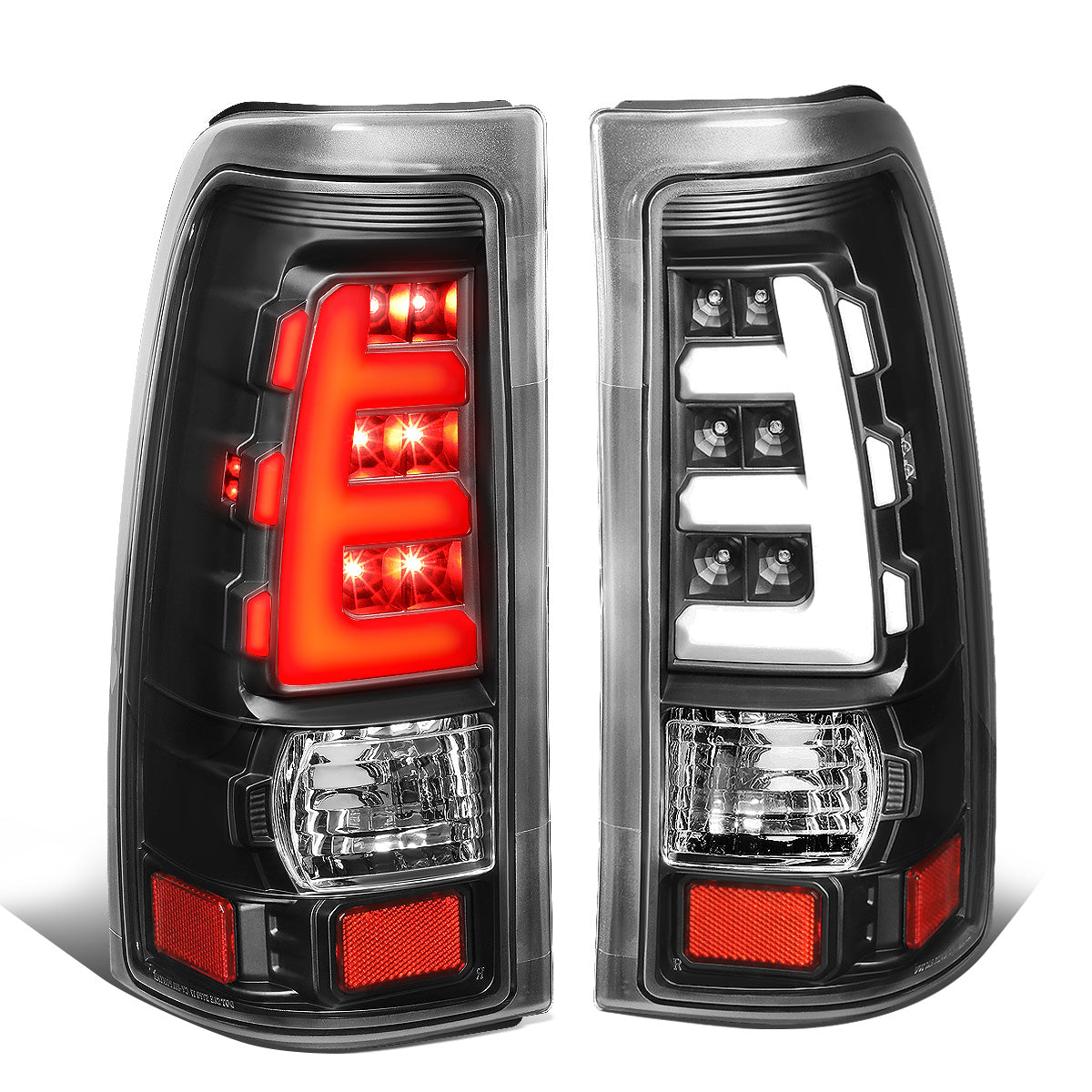 FAROS TRASEROS 99-02 CHEVY SILVERADO 1500, SILVERADO 2500, SILVERADO 3500HD / 99-03 GMC SIERRA 1500, SIERRA 2500HD - FITS FLEETSIDE MODELS ONLY - LED - CLEAR