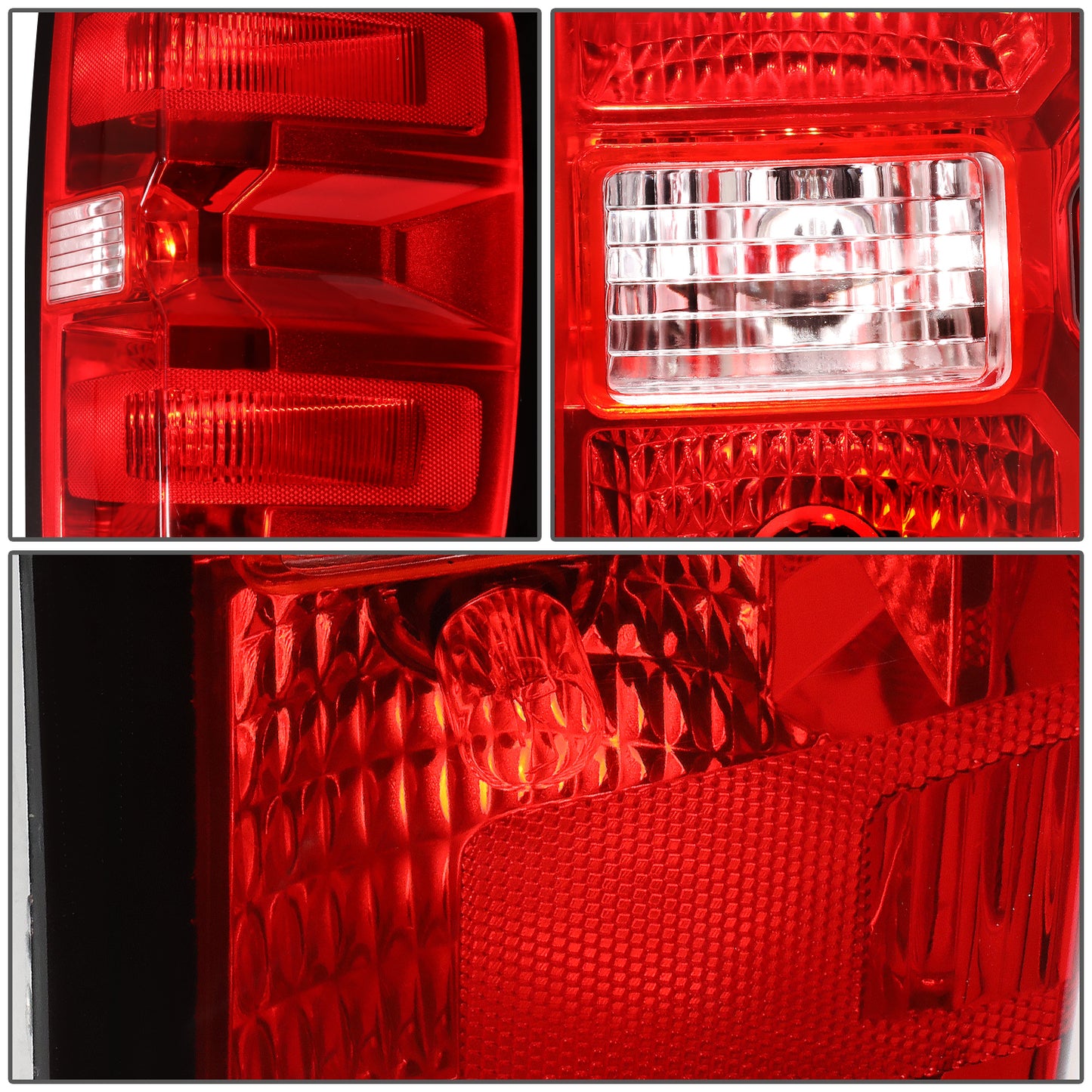 FAROS TRASEROS 14-18 CHEVY SILVERADO 1500 / 15-19 CHEVY SILVERADO 2500HD, SILVERADO 3500HD, GMC SIERRA 3500HD W/ DUALLY WHEELS / 2019 CHEVY SILVERADO 1500LD - FITS MODELS WITHOUT FACTORY LED TAIL LIGHTS -14-15 MODELS MUST REUSE ORIGINAL WIRING HARNESS -