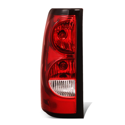 FAROS TRASEROS 03-06 CHEVY SILVERADO 1500, 2500, 3500, 1500HD, 2500HD, 3500HD / 2007 CHEVY SILVERADO 1500, 1500HD, 2500HD, 3500 CLASSIC - FITS FLEETSIDE MODELS ONLY W/O DUALLY WHEELS - LEFT - RED