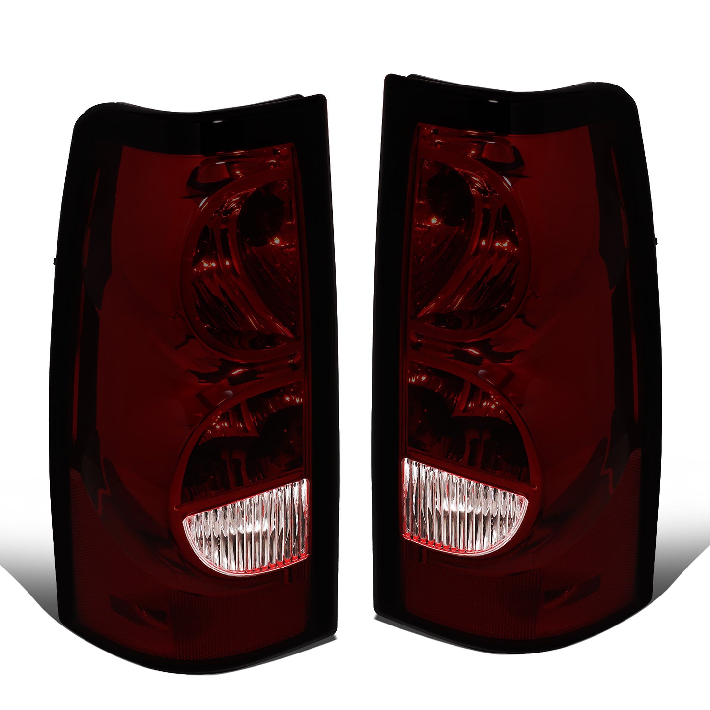 FAROS TRASEROS 03-06 CHEVY SILVERADO 1500, 2500, 3500, 1500HD, 2500HD, 3500HD / 2007 CHEVY SILVERADO 1500, 1500HD, 2500HD, 3500 CLASSIC - FITS FLEETSIDE MODELS ONLY W/O DUALLY WHEELS - SMOKE