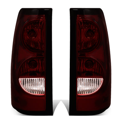 FAROS TRASEROS 03-06 CHEVY SILVERADO 1500, 2500, 3500, 1500HD, 2500HD, 3500HD / 2007 CHEVY SILVERADO 1500, 1500HD, 2500HD, 3500 CLASSIC - FITS FLEETSIDE MODELS ONLY W/O DUALLY WHEELS - SMOKE