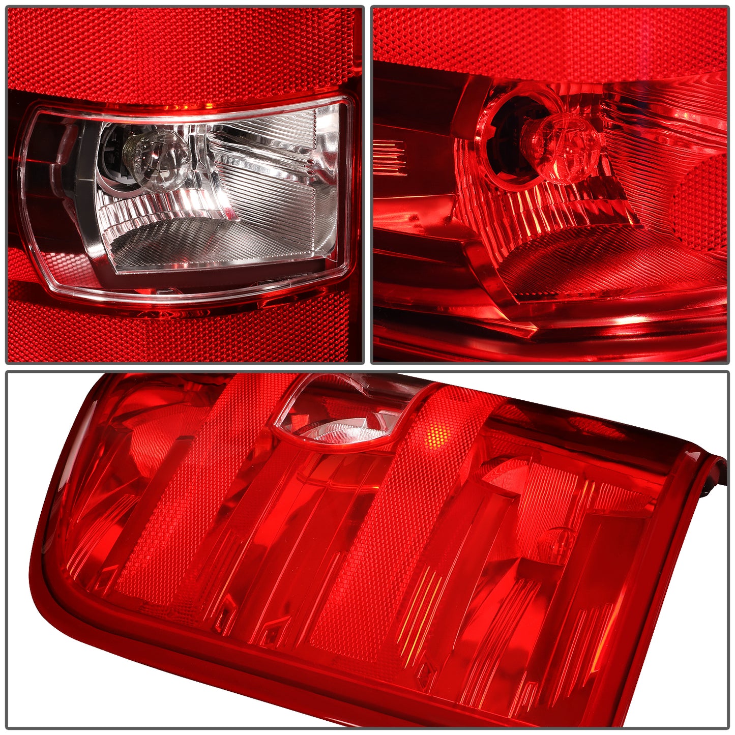 FAROS TRASEROS 07-13 CHEVY SILVERADO - RED+CLEAR - LEFT