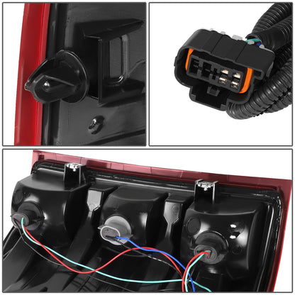 FAROS TRASEROS 07-13 CHEVY SILVERADO - RED+CLEAR - LEFT